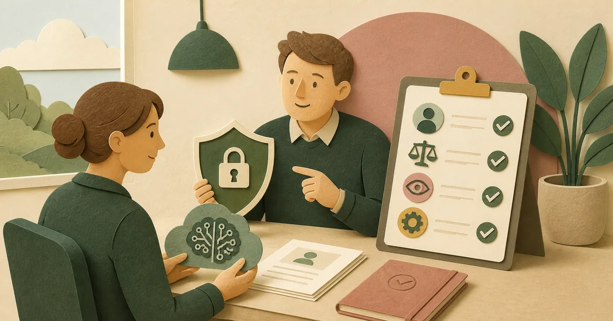 Illustration om: AI og GDPR i Danmark: reglerne, tidslinjen og tjeklisten (2026)