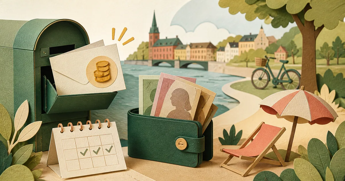 Illustration for: Feriepenge: Danish holiday pay, explained in English — and how to claim it