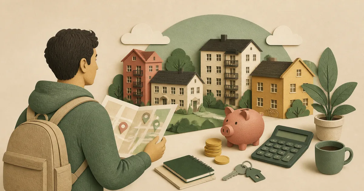Illustration om: Studiebolig på budget: find billig bolig i Danmark